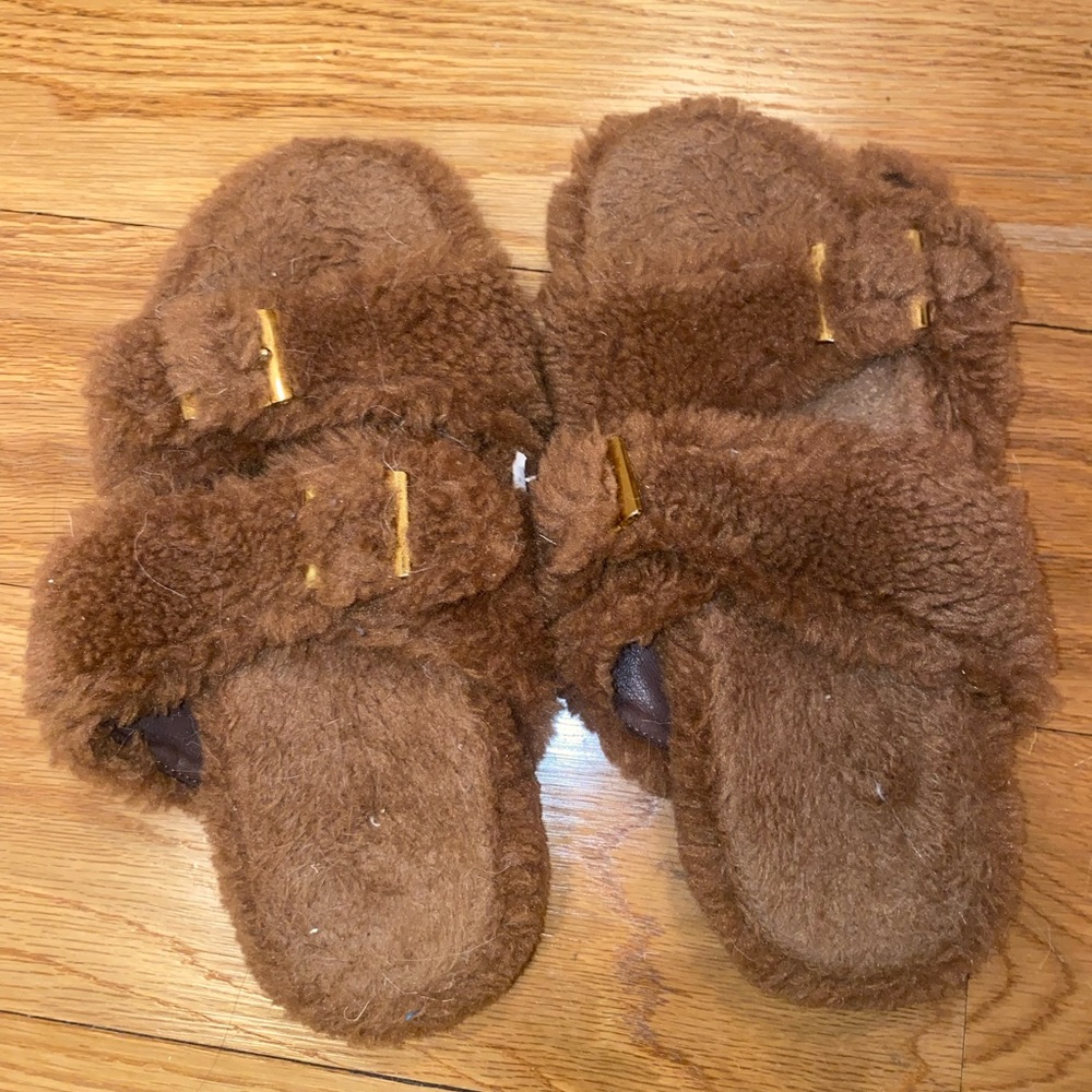 Faux Fur Slides